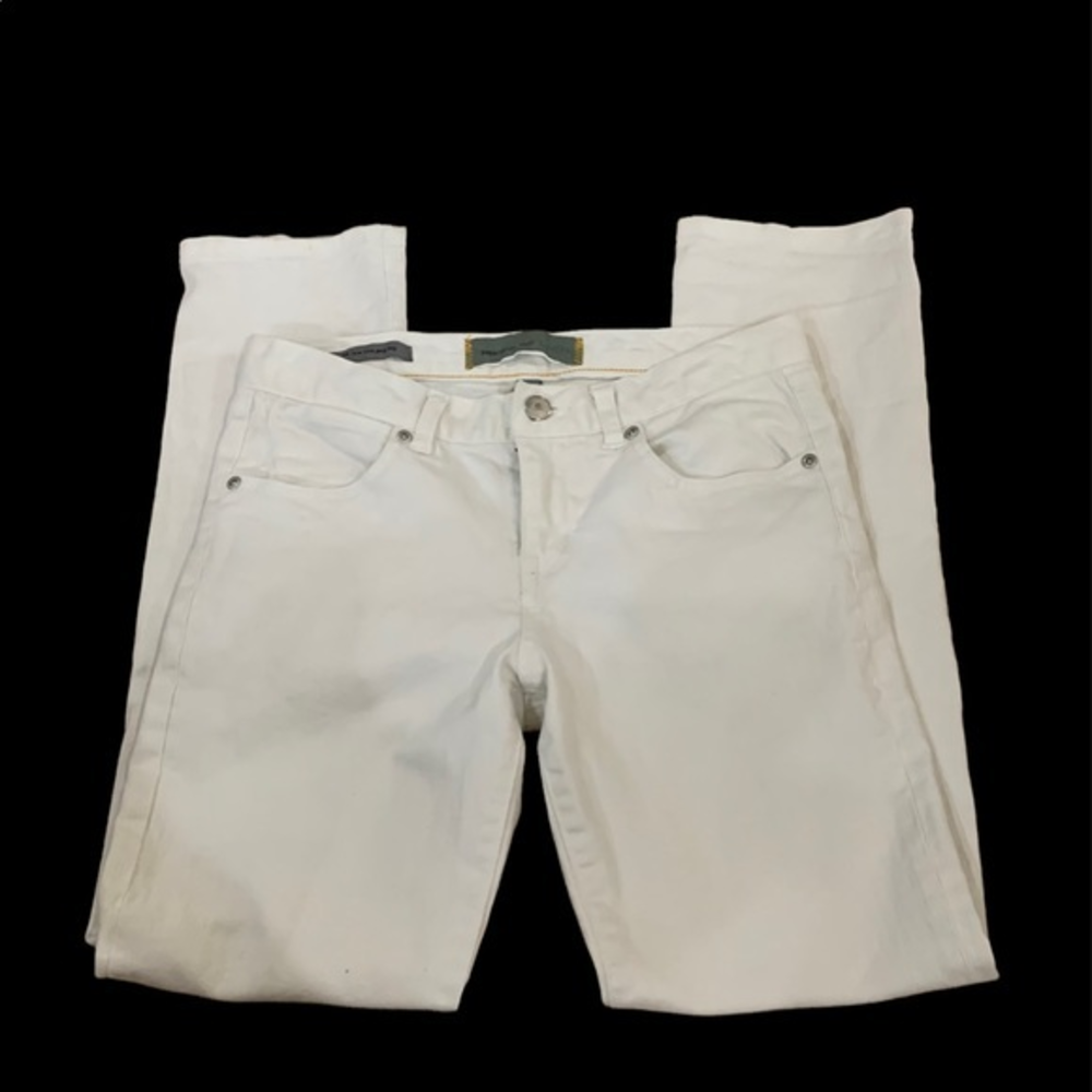 Paper Denim & Cloth Natalie Low Rise Sz 26 White‎ Cotton Blend Pant